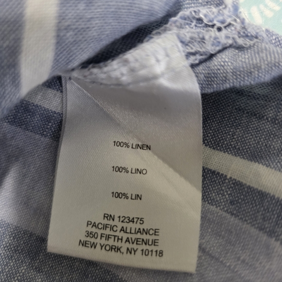 Blue and White Striped Blouse - Picture 7 of 7